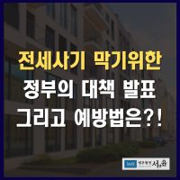 전세사기 예방법 그리고 전세사기 막기 위한 정부의 대책발표