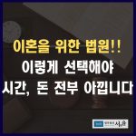 이혼 법원!! 이렇게 선택해야 시간과 돈 전부 아낍니다